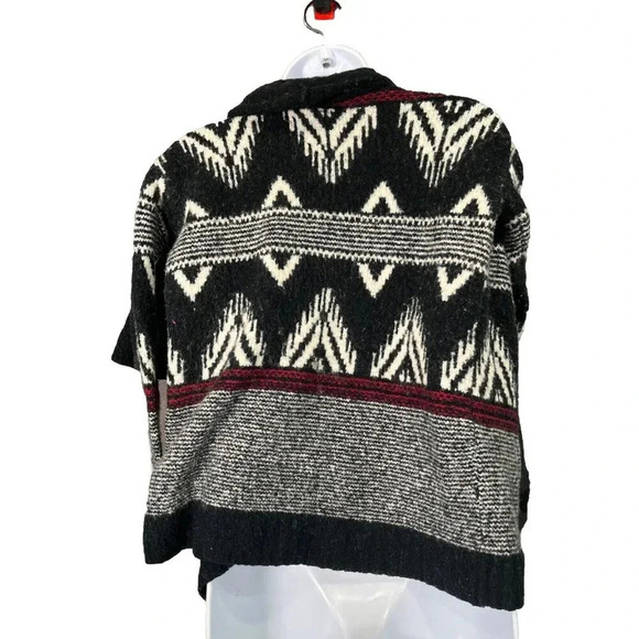 Abercrombie & Fitch Size S Tribal Cardigan Sweater Shawl Nordic Fisherman Boho - Picture 4 of 9